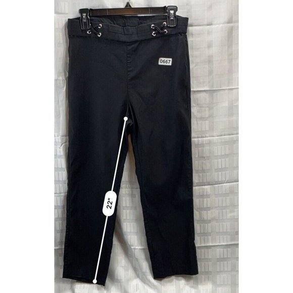 RAFAELLA Women Comfort Stretch Capri Pants Color Black Size 10 - Picture 6 of 10